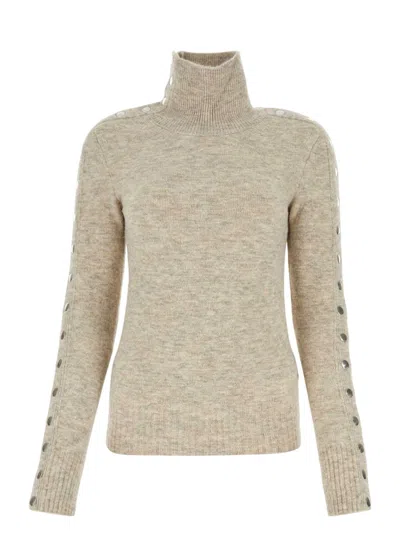 ISABEL MARANT WOMEN'S MELANGE SAND NYLON BLEND MALO SWEATER