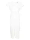 Isabel Marant Nadela Asymmetric Gathered Cotton-jersey Maxi Dress In White