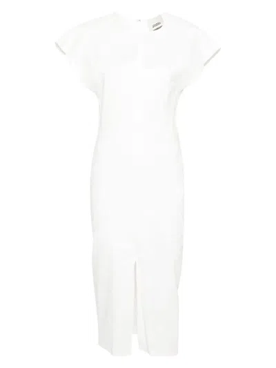 Isabel Marant Mirna Cap-sleeve Dress In White