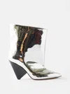 Isabel Marant Women's Miyako Metallic Pointed Booties In Silver