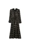 Isabel Marant ml Sana Black Dress With Golden Stripes