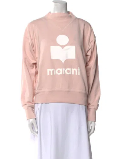 Isabel Marant Women's Moby Long Sleeve Sweatshirt In Ecru/pink In Brown