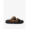 Isabel Marant Ladies Leopard Lennya Flat Sandals In Multi