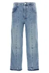 Isabel Marant 'najet' Straight Leg Jeans With Contrast Stitching In Blue