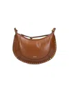 Isabel Marant Womens Cogc Oskan Moon Leather Shoulder Bag In Brown