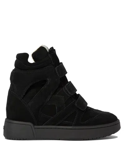Isabel Marant Round-head High-top Casual Shoes In Black