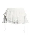 Isabel Marant Womens White Neis Open-cut Embroidered Cotton Mini Shorts In White