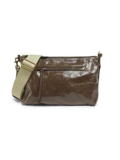 Isabel Marant Women's Nessah Leather Crossbody Bag In Green