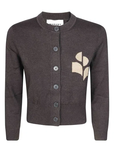 Isabel Marant Women's Newtongs Wool-cotton Cardigan In Marrone