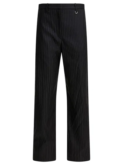Isabel Marant Noanda Pinstriped Wool-blend Straight Pants In Animal Print