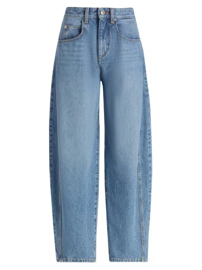 Isabel Marant Women's Oriane Barrel Mid-rise Jeans In Blue