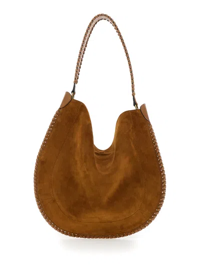 Isabel Marant Oskan Hobo Brown Crossbody Bag In Suede Woman