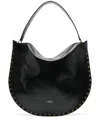Isabel Marant Womens Black Oskan Hobo Leather Shoulder Bag In Black