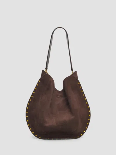 Isabel Marant Women's Oskan Hobo Soft Suede Shoulder Bag In Coffee