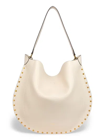 Isabel Marant Women's Oskan Leather Hobo Bag In Gray
