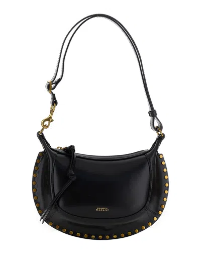 ISABEL MARANT ISABEL MARANT WOMEN 'OSKAN MOON' BLACK SHOULDER BAG WITH STUDS DETAILING IN LEATHER WOMAN