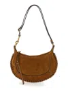 Isabel Marant 'oskan Moon' Brown Crossbody Bag With Front Logo Print In Multi