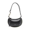 Isabel Marant Marant Oskan Moon Shoulder Bag With Studs In Black