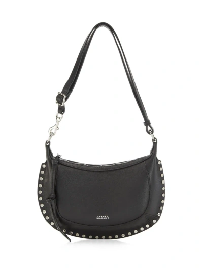 Isabel Marant Women's Oskan Moon Leather Shoulder Bag In Black