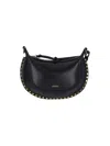 Isabel Marant Oskan Moon Studded Shoulder Bags In Black