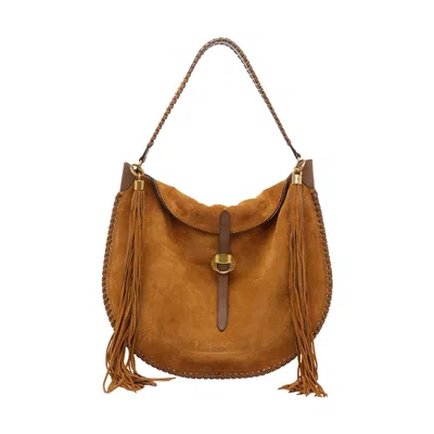 Isabel Marant Women Oskan Soft Shoulder Bag In Brown