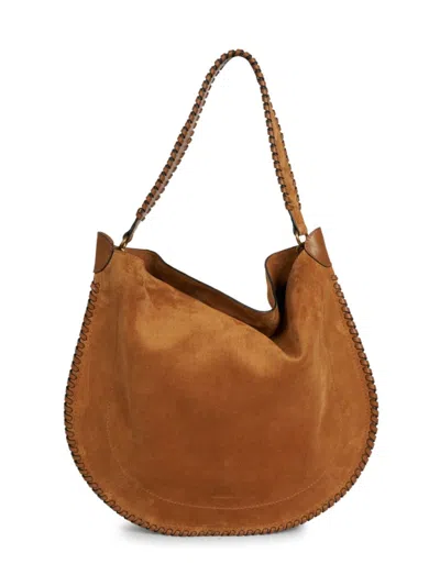 Isabel Marant Women's Oskan Suede Leather Bag In Brown