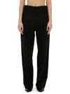 Isabel Marant High Waist Wide Leg Trousers With Button Detail In Black