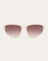 ISABEL MARANT WOMEN'S PEARLED WHITE RECTANGULAR SUNGLASSES