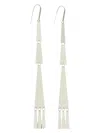 Isabel Marant Hanging Geometric Metallic Earrings In Silver