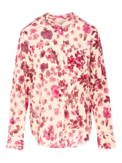Isabel Marant Pink Regular Floral Shirt In Multi