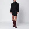Isabel Marant Dots Print Wrap Dress Belted Waist In Black