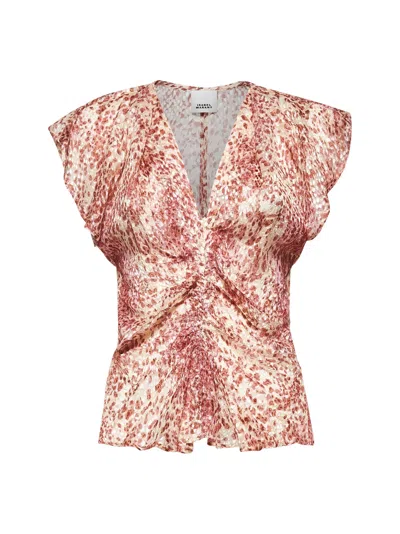 Isabel Marant Women Printed Burnout Velvet Lonea Top