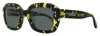Isabel Marant Women's Rectangular Sunglasses Im0108gs Sclir Yellow Havana 52mm In Multi