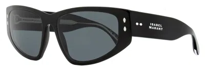Isabel Marant Women's Rectangular Sunglasses Im0172s 807ir Black 57mm