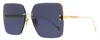 Isabel Marant Women's Rimless Sunglasses Im0081s 000ir Gold 65mm In Multi