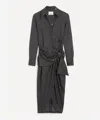 Isabel Marant Women's Rosalie Draped Pinstripe Midi Dress In Multi