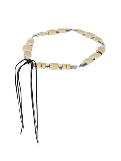 Isabel Marant Women's Rosly Bead & Leather Self-tie Belt In Purple