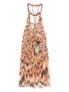 Isabel Marant Flared Cotton Dress With Abstract Pattern Print