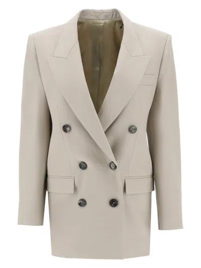 ISABEL MARANT WOMEN'S SAND WOOL NEVIMEA BLAZER