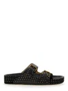 Isabel Marant Black Lennyo Buckle Sandals In Black