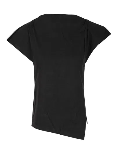 Isabel Marant Sebani Asymmetric Cotton-jersey T-shirt In Black