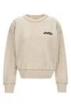 Isabel Marant Ribbed Cuffs Crew Neck Sweatshirt In Cream