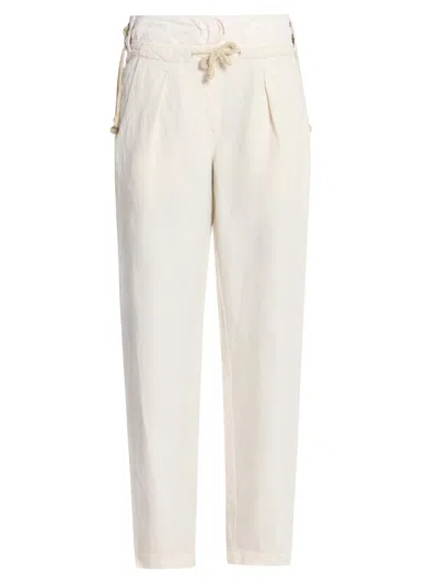 Isabel Marant Women's Sharon Linen-silk Tapered Pants In Neutral