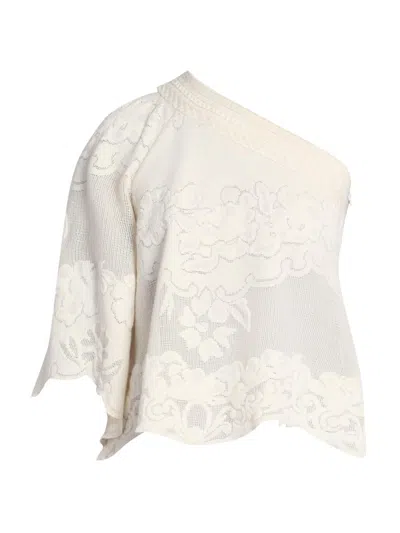 Isabel Marant Women's Shilo Cotton Lace One-shoulder Blouse In White