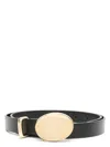 Isabel Marant Silvana Black Belt With Buckle In Blackgold