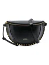 Isabel Marant Skano Grained-leather Shoulder Bag In Black