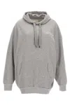 Isabel Marant Long-sleeved Hooded Sweater In Gray