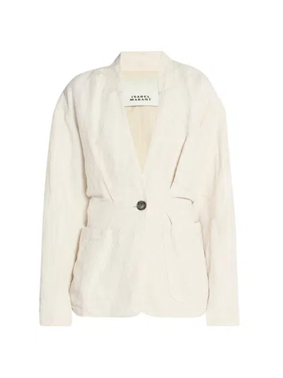 Isabel Marant Women's Soraya Linen-silk Blazer In Ecru
