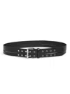 Isabel Marant Split Grommet Leather Belt In Neutral