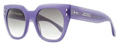 Isabel Marant Women's Square Cat-eye Sunglasses Im0158s 7899o Lilac 53mm In Blue